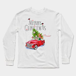 Dachshund Christmas Lights Santa Claus Gifts Long Sleeve T-Shirt